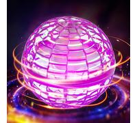 (pink) Flying Orb Ball, Cosmic Boomerang Ball, Galactic Spinner, Magic Hover Orb With Led Lights, Hand Controlled Drone Ball That Comes Back To You, Cool