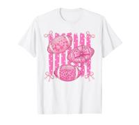 Pink Football Breast Cancer Awareness Supporter Value Graphic T-Shirt