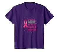 Pink for Her Breast Cancer Awareness Support T-Shirt, Kids, Purple, 3 Years