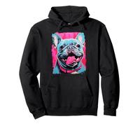 Pink French Bulldog Pullover Hoodie
