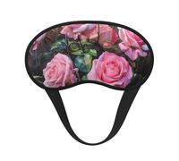 Pink Fresh Roses Print Adults Soft Washable Eye Mask for Light Blocking Nap Face Sleeping Travel Cover