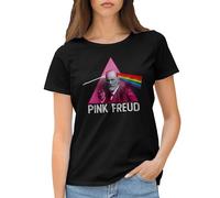 Pink Freud Pink Triangle Famous Rock Band Inspired Women's Black T-Shirt Size M