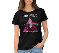 Pink Freud The Dark Side of Your mom Women's Black T-Shirt Size S