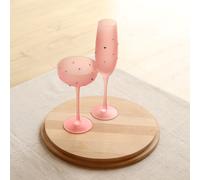 Pink Frosted Multicoloured Heart Glasses