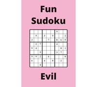 Pink Fun Sudoku Book, 9x9 Puzzles, 200 Pages, 5x8, Evil