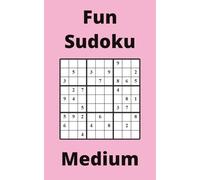 Pink Fun Sudoku Book, 9x9 Puzzles, 50 Pages, 5x8, Medium