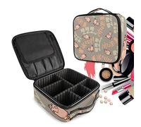 Pink Funny Pig Make Up Bag Toiletry Case Zipper Makeup Cosmetic Bags Organizer Pouch for Free Compartment Women Girls