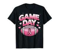 Pink Game Day Football Awareness Support Design T-Shirt