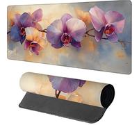 Pink Gaming Mouse Mat 1600x800x3mm, Mouse Pad Large Flower, Desk Mat with Stitched Edge, Mousepad with Non-Slip Rubber Base, Office Accessories, Keyboard Pad, for Gifts, PC, Gaming, Desk Office X-9086