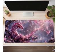 Pink Gaming Mouse Mat Dragon Large Mouse Pad 1000x500x3 mm XXL Mousepad Desk Mat Improved Precision and Speed Rubber Base for Stable Grip on Smooth Surfaces Table Pad PjY11663 8-5