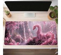 Pink Gaming Mouse Mat Dragon Large Mouse Pad 800x300x3mm XXL Mousepad Desk Mat Improved Precision and Speed Rubber Base for Stable Grip on Smooth Surfaces Table Pad PjY9397 5-U