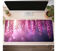 Pink Gaming Mouse Mat Flower Large Mouse Pad 80 x 30cm XXL Mousepad Desk Mat Improved Precision and Speed Rubber Base for Stable Grip on Smooth Surfaces Table Pad PjY14729 M-Z