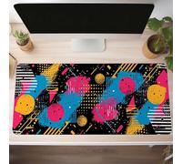 Pink Gaming Mouse Mat Geometry Large Mouse Pad 80 x 40cm XXL Mousepad Desk Mat Improved Precision and Speed Rubber Base for Stable Grip on Smooth Surfaces Table Pad PjY6923 H-7