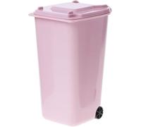 Pink Garbage Can Wastebasket Mini Solid Color Trash Can Shaped Pen Holder Storage Bin Stylish Desktop Organizer