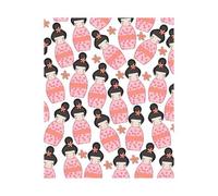 Pink Geisha Scattered Pattern Men's T-Shirt - White - M - White