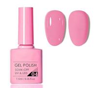 Pink Gel Nail Polish - Baby Pink Nail Varnish Quick Dry - Long Lasting Nail Paint Healthy Soak Off UV/LED Nail Varnish DIY Spring Summer Gel Nail Gifts
