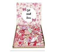 Pink Get Well Soon Pick N Mix Sweets Gift Box Hamper Retro Sweet Present 300g - Gift Wrapped