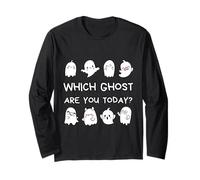 Pink Ghost Cute Ghosts Halloween Mood Spooky Season Long Sleeve T-Shirt