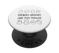 Pink Ghost Cute Ghosts Halloween Mood Spooky Season PopSockets Adhesive PopGrip