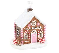 Pink Gingerbread House Incense Cone Burner - Festive Holiday Decor, Handcrafted Ceramic, Ideal for Aromatherapy, 6 Inch
