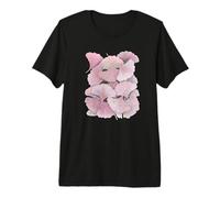 Pink Ginkgo Leaves Watercolor Premium T-Shirt
