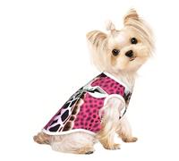 Pink Giraffe Texture Print Dog Shirt Summer Pet T-Shirts Stretchy Cats Dogs Tee Shirt Sleeveless Tank Top Dog Vest