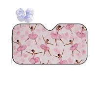 Pink Girl Dancing Ballet Car Sun Shades-Front Windscreen Sunshade for Uv Protection - Car Camping Accessories
