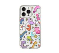 Pink Girl Dinosaur Pastel Yellow Volcano Wireless Charger Compatible Custom Compatible With iPhone 11 12 13 14 15 16 16E Pro Max Plus Mini Bumper Case Design Name Protective Cover Silicone