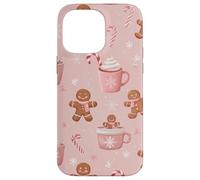 Pink Girly Coquette Gingerbread Man Christmas Holiday Winter Case for iPhone 14 Pro Max