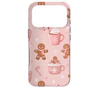 Pink Girly Coquette Gingerbread Man Christmas Holiday Winter Case for iPhone 17 Pro