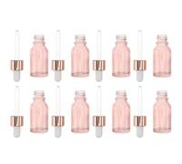Pink Glass Dropper Bottle 15ml 8pcs for Essential Oils and Perfume | Perfume Small Refill Bottle, Thick Smooth Design, Suitable for Liquids, Aromatherapy, Home and Stores