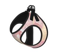 Pink Glitter Balloon Print Adjustable Reflective Harness Leash Set For Cats, Dogs And Small Pets, Soft Breathable Mesh Walking Vest With Escape-Proof Lead