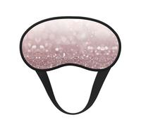 Pink Glitter Print Blindfold Sleep Mask, 100% Block Light Eye Sleep Shade Cover Eye Masks with Adjustable Strap