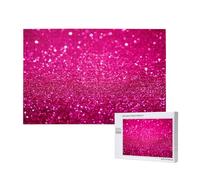 Pink Glitter Printed,1000 Pieces Wooden Jigsaw Family Game Jigsaw Puzzles for Adults Teens Home Decor