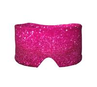 Pink Glitter Printed, Full Eye Covers Light Blocking Eye Mask Sleep Eye and Ear Muffs