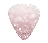Pink Glitter Printed Guitar Picks,12 Pack Personalized Guitar Picks For Bass Acoustic Guitar Electric Guitar Includes 0.46mm/0.71mm/ 0.96mm