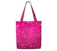 Pink Glitter,Reusable Grocery Bags Shopping Tote Bags Large Capacity Canvas Shoulder bag