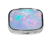 Pink Glitters,Meta Pill Box 2 Compartment Medicine Case,Portable Organizer,Rectangle Meta Portable Organizer Pill Box 487 Compartment Medicine Case