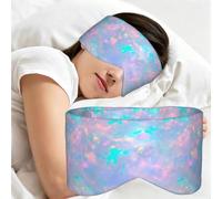 Pink Glitters, Sleep Mask for Home Travel, Full Eye Covers Light Blocking Eye Mask Sleep Eye and Ear Muffs