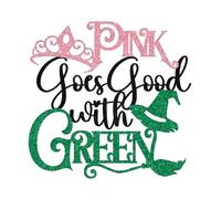 Pink Goes Good With Green Cake Topper, Witch Happy Birthday Cake Décor, Wicked Birthday, Magical Wizard Princess Birthday Party Decorations for Girls