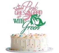 Pink Goes Good with Green Cake Topper, Witch Happy Birthday Cake Topper, Girls Birthday Party Decorations, Pink and Green Princess Witch Party Decorations