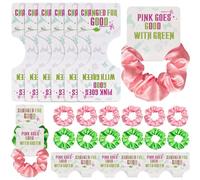 Pink Goes Good with Green Hair Scrunchies Witch Party Gift for Girls, Changed for Good Witch Themed Gifts Hair Accessories for Woman Girls