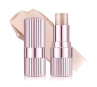 Pink Gold Highlighter Stick with Silky Texture - Dual Contour Makeup Blush & Peach Blusher for Cheeks, Long-Lasting Highlighter Powder & Contour Stick for Natural Glow, Creamy Formula for Face