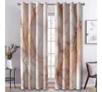 Pink Gold Marble Blackout Curtains for Bedroom Living Room, Modern Abstract Curtains Eyelet 54 Drop Home Decor, Patterned Window Drapes, 66x54 Inch 2 Panels A-M14