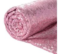 Pink Gold Shimmer Sequin Fabric 1 Yard (92cm Length) Gitter Sequin Material for Sequin Photo Booth Backdrop Shiny Pink Sequin Fabric for Sewing Sequin Tablecloth Sequin Table Runner Dressmaking Fabric