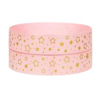 Pink & Gold Stars 2m x 22mm Wide for Personalised Birthday Cake Decoration Ribbon & Decorating Ideas for Present Gift Wrap Bows Toppers or Wrapping for Bags Box Balloon String Cards Art Craft Ribbon