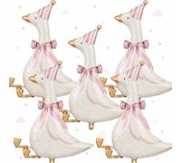 Pink Goose Foil Balloons, 30 Inch 5PCS Goose Birthday Party Decorations