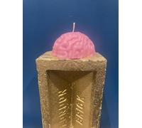 Pink Gothic Brain Candle Body Part Spooky Human Brain Joke Novelty Soy Wax Candle