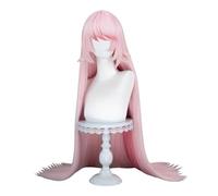 Pink Gradient Cosplay Wigs for Women Ombre Pink Long Hair Wig with Bangs Anime Costume Wigs Hair Replacement Wigs Synthetic Full Wig