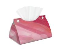 Pink gradient style Long Tissue Box Cover -Waterproof PVC Leather Tissue Holder, Stylish Easy to Clean for Home, Office, Car